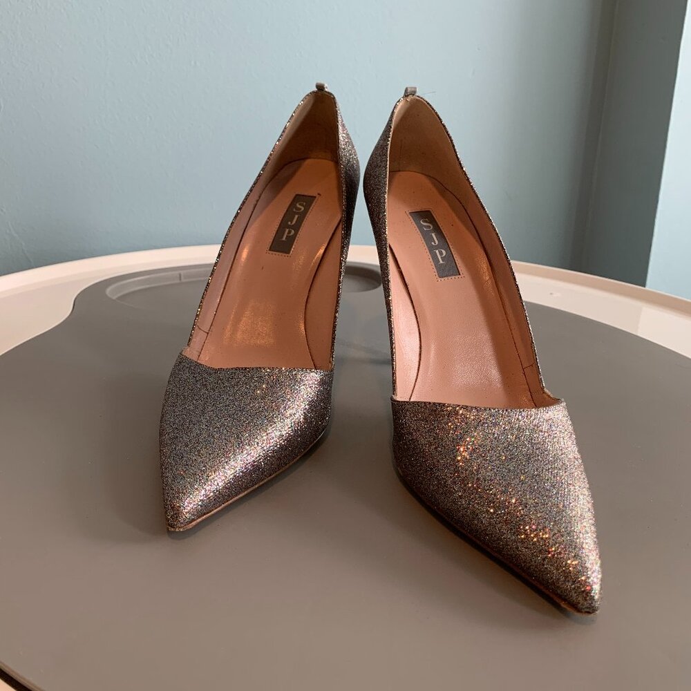 SJP Multi-Color Glitter Stiletto Heels Size 8.5